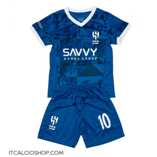 Al-Hilal Neymar Jr #10 Prima Maglia Bambino 2024-25 Manica Corta (+ Pantaloni corti)